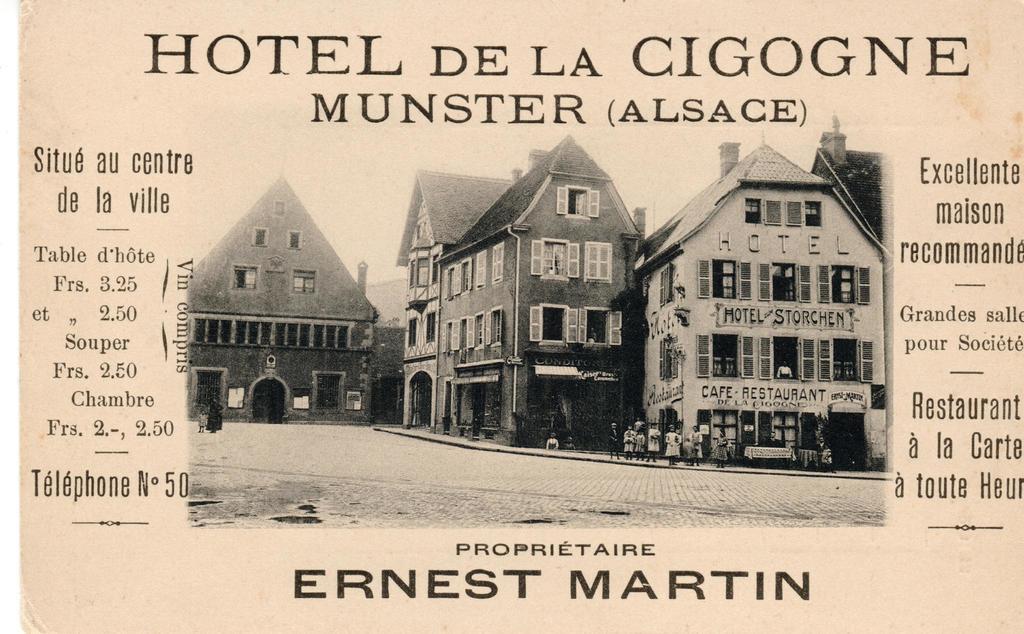 Hotel Restaurant La Cigogne Munster  Buitenkant foto